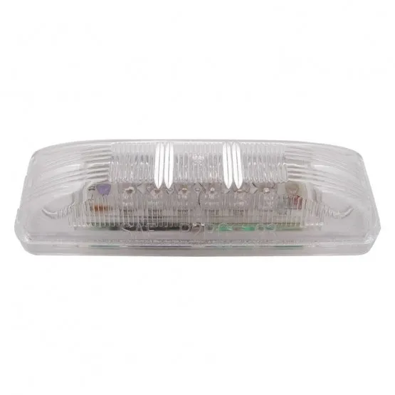 12 LED Rectangular Clearance/Marker Light- Amber LED/Clear Lens