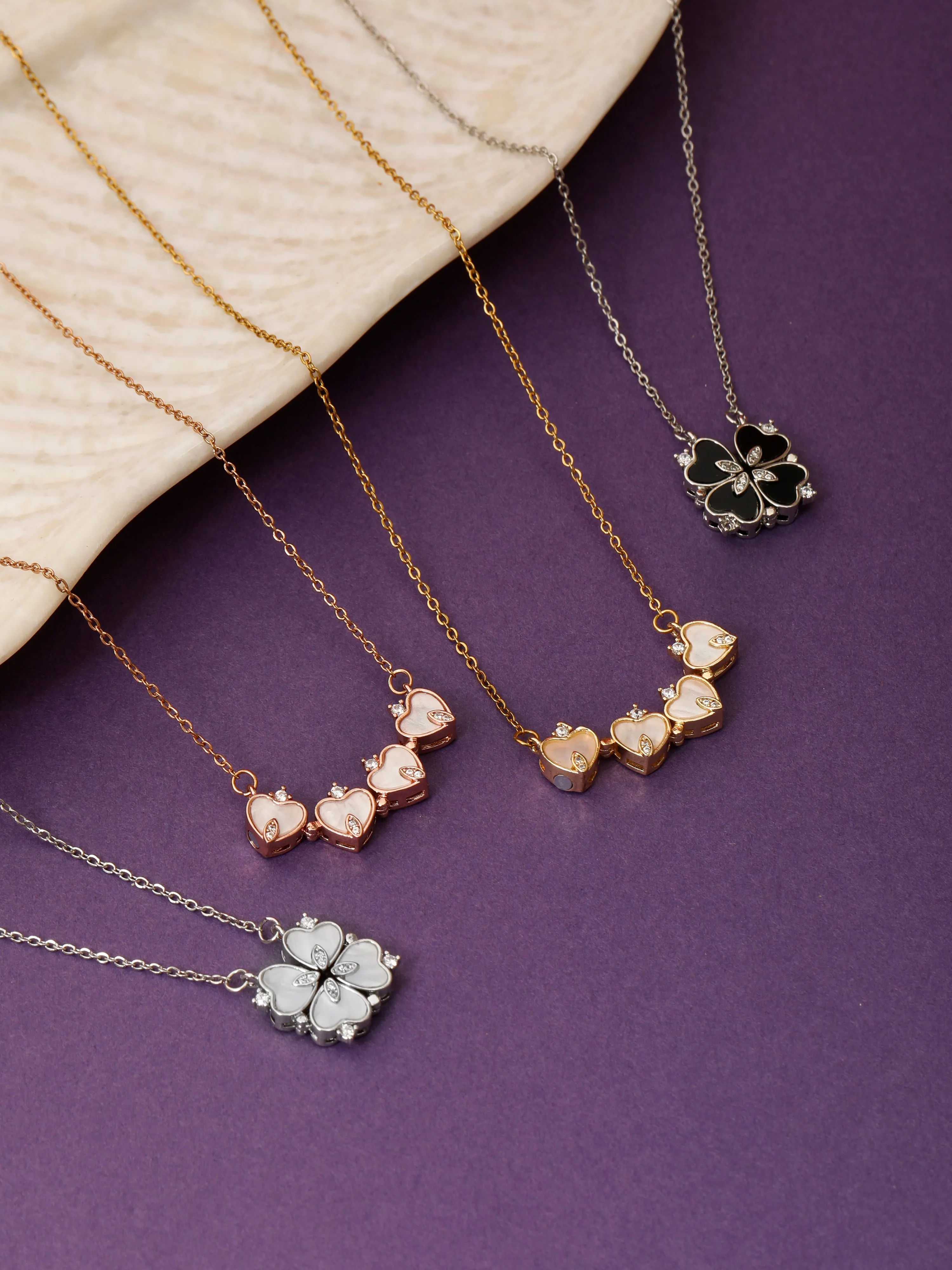 Abstract Flora/Dazzling Hearts Pendants