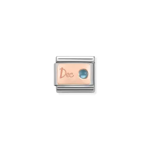 Classic December Birthday Link - Rose Gold/Topaz - 430508/12