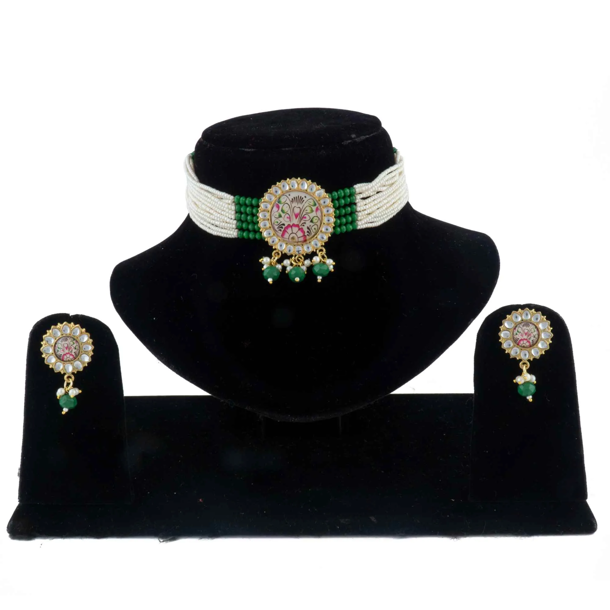 Dazzling Diamond, Pearl, Golden Choker