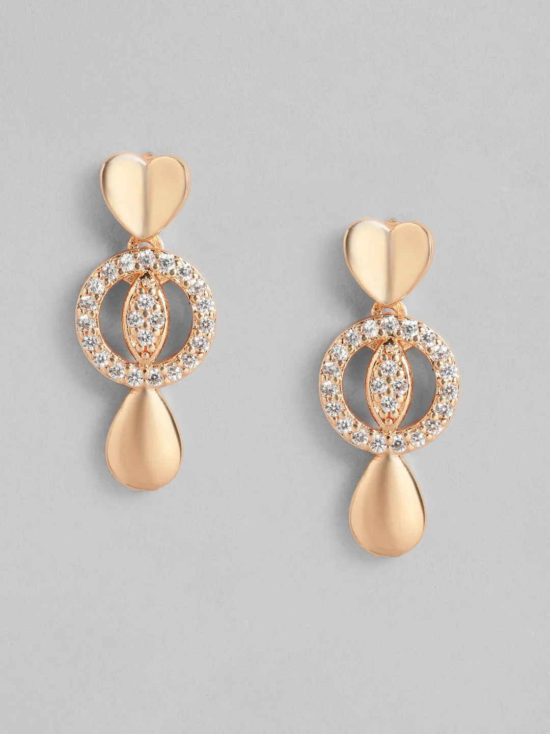 Dazzling Rosegold Necklace Set - Sparkle & Shine