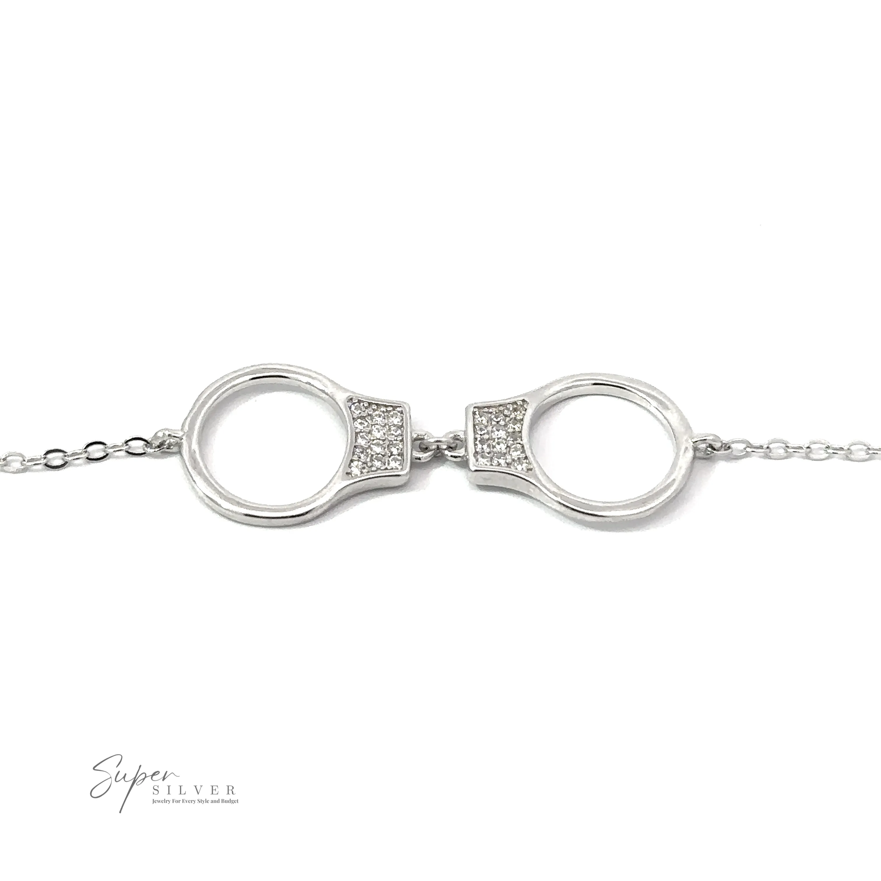 Delicate Cubic Zirconia Handcuff Bracelet