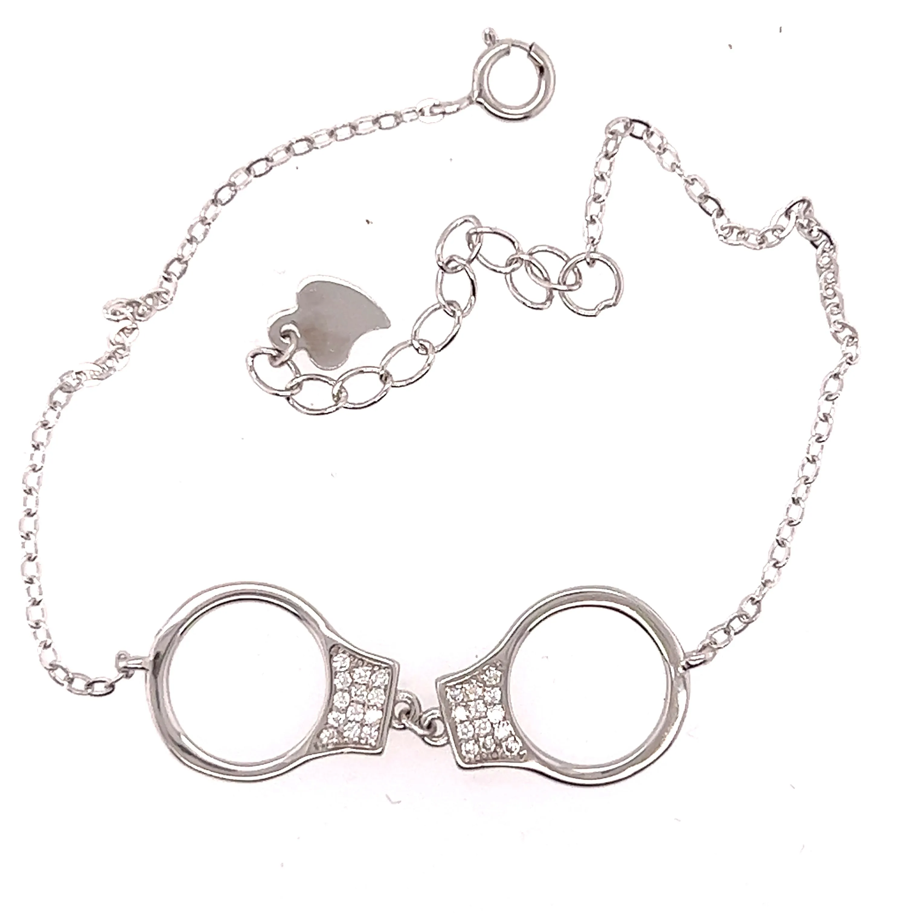 Delicate Cubic Zirconia Handcuff Bracelet