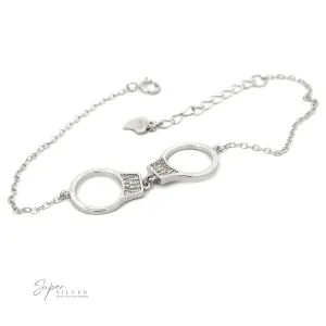 Delicate Cubic Zirconia Handcuff Bracelet