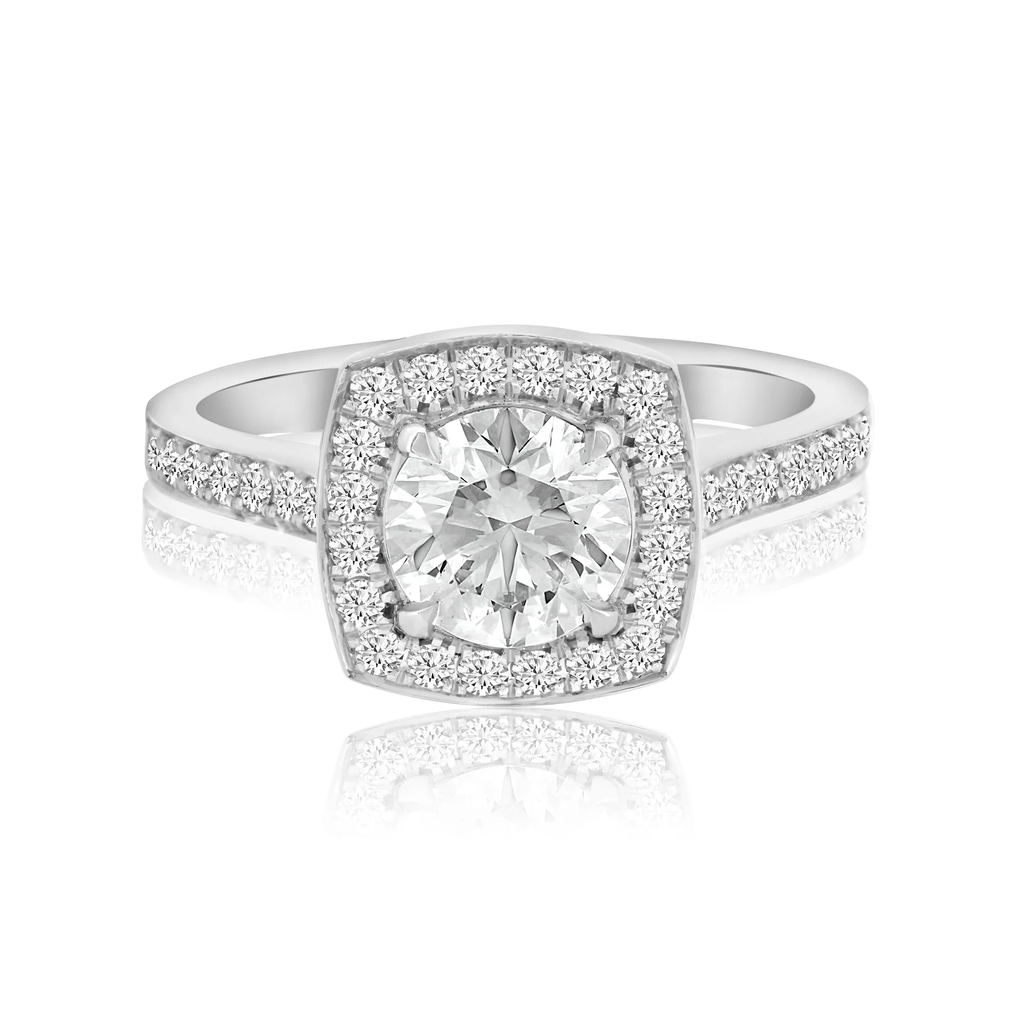 Diamond Halo Engagement Ring
