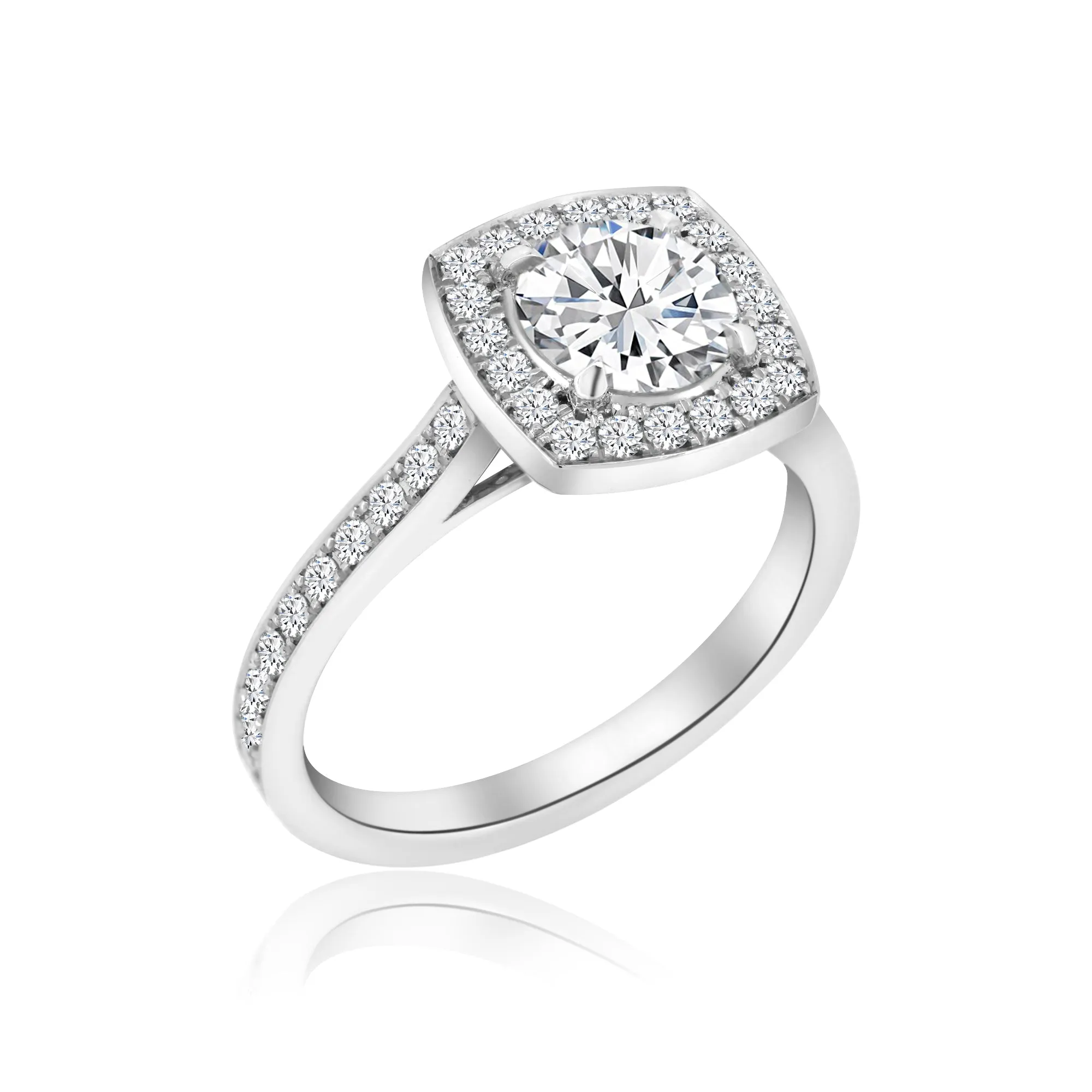 Diamond Halo Engagement Ring