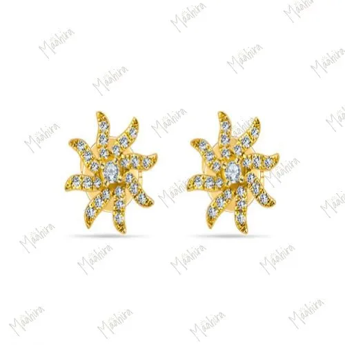 Diamond Sunrise Ear Studs