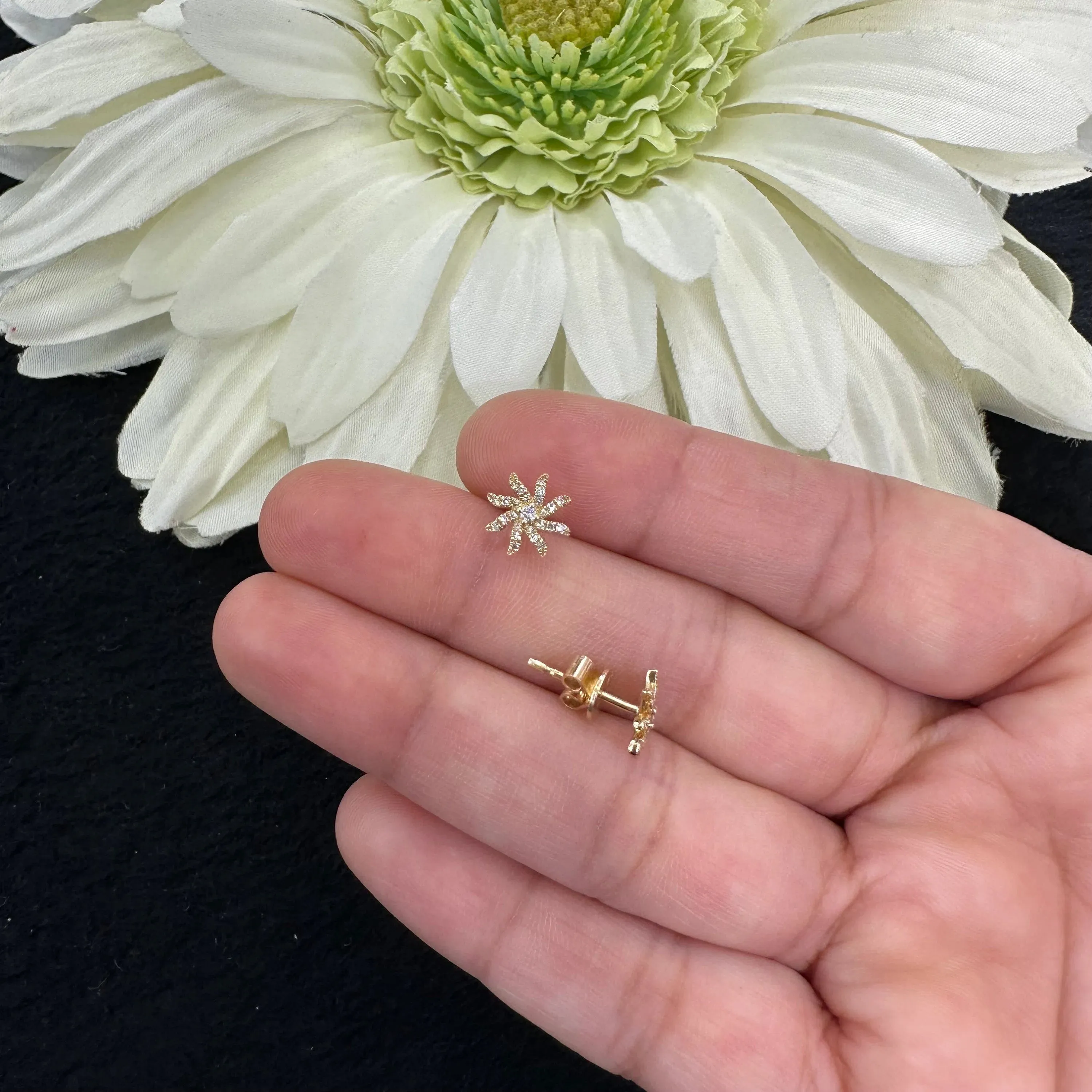 Diamond Sunrise Ear Studs