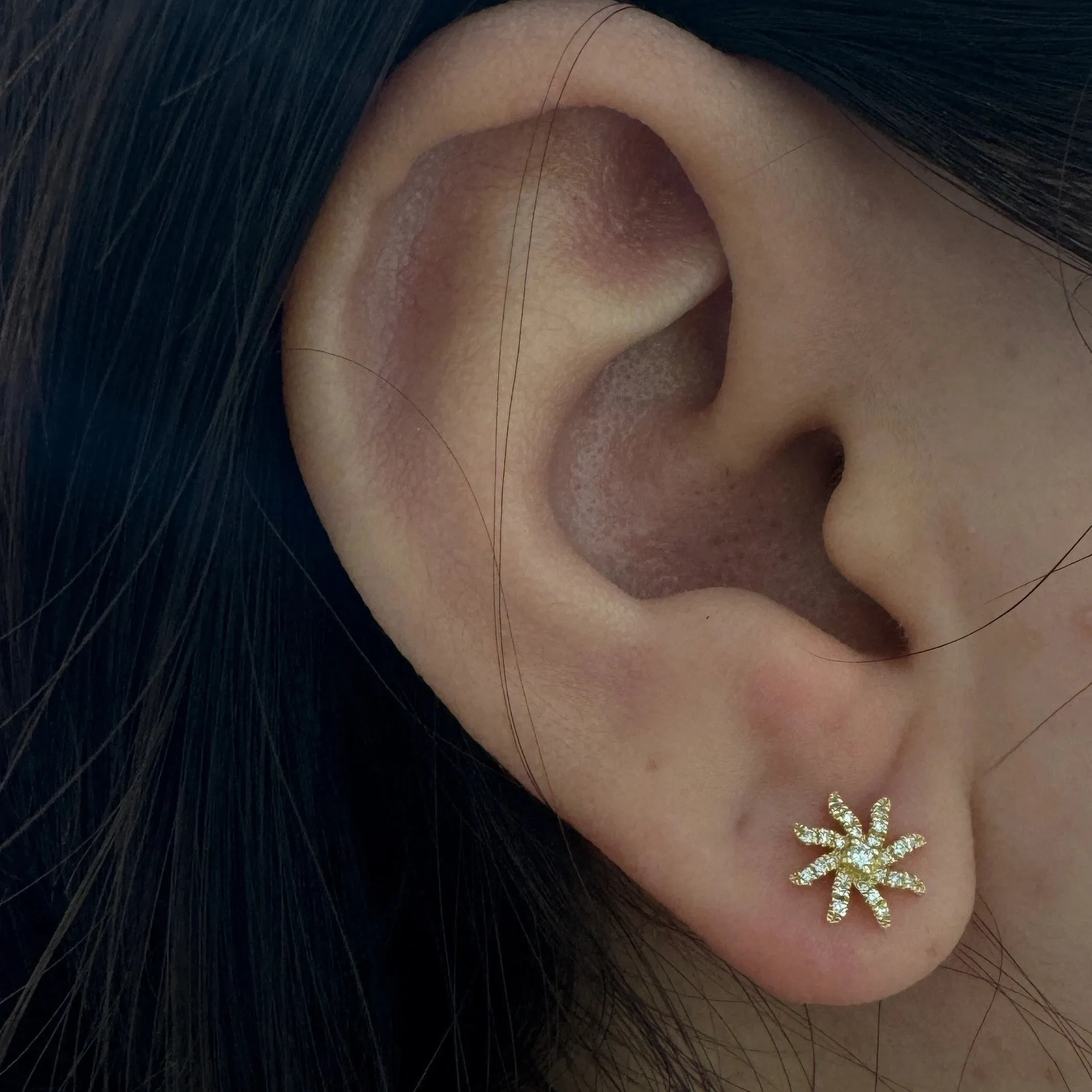 Diamond Sunrise Ear Studs