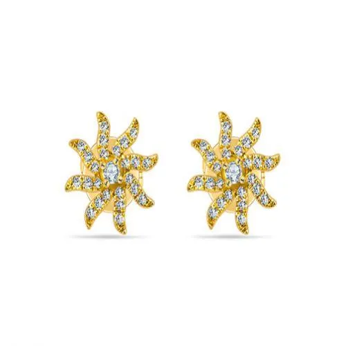 Diamond Sunrise Ear Studs