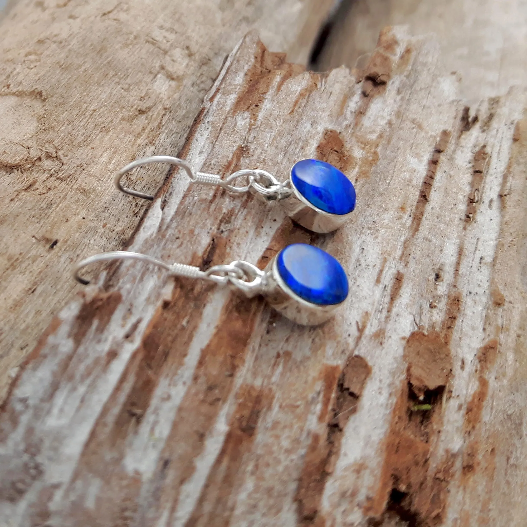 Flinder Blue Dotty Drop Earrings