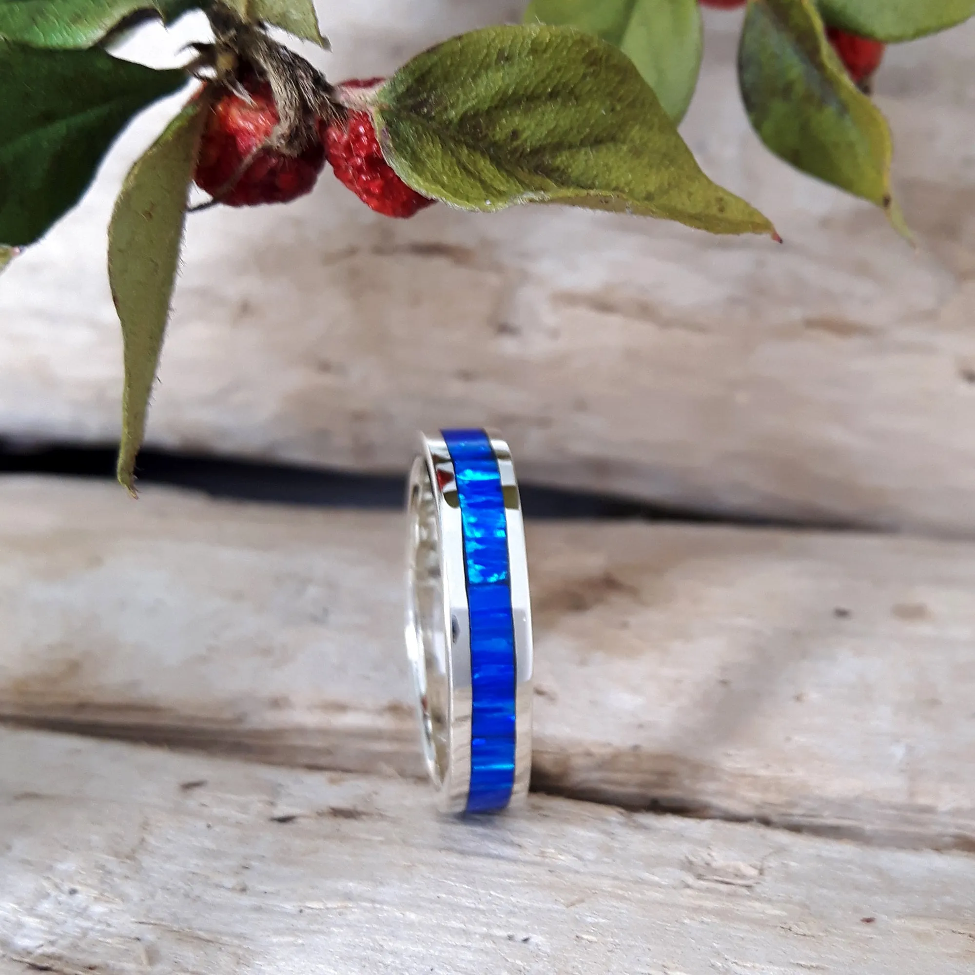 Flinder Blue Opal Ring