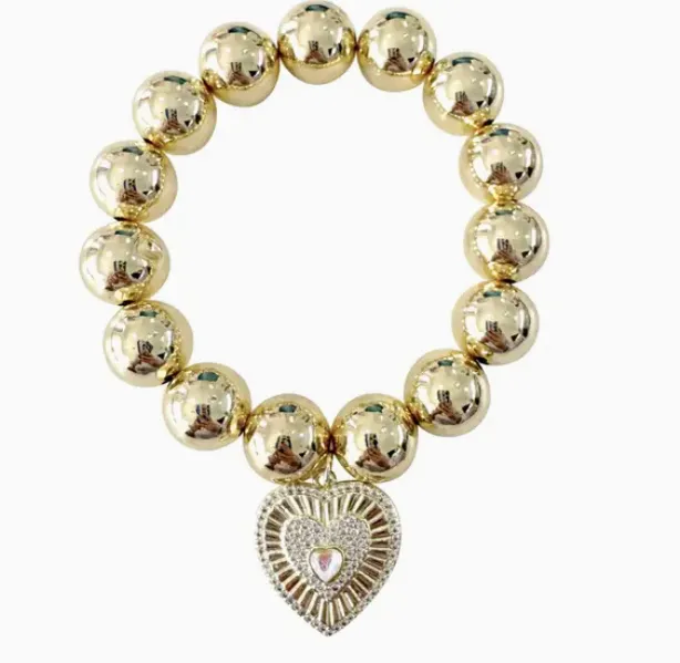 Gina Bracelet Opal Heart Gold