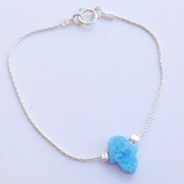 Hamsa bracelet opal hamsa bracelet gold hand protection charm bracelet