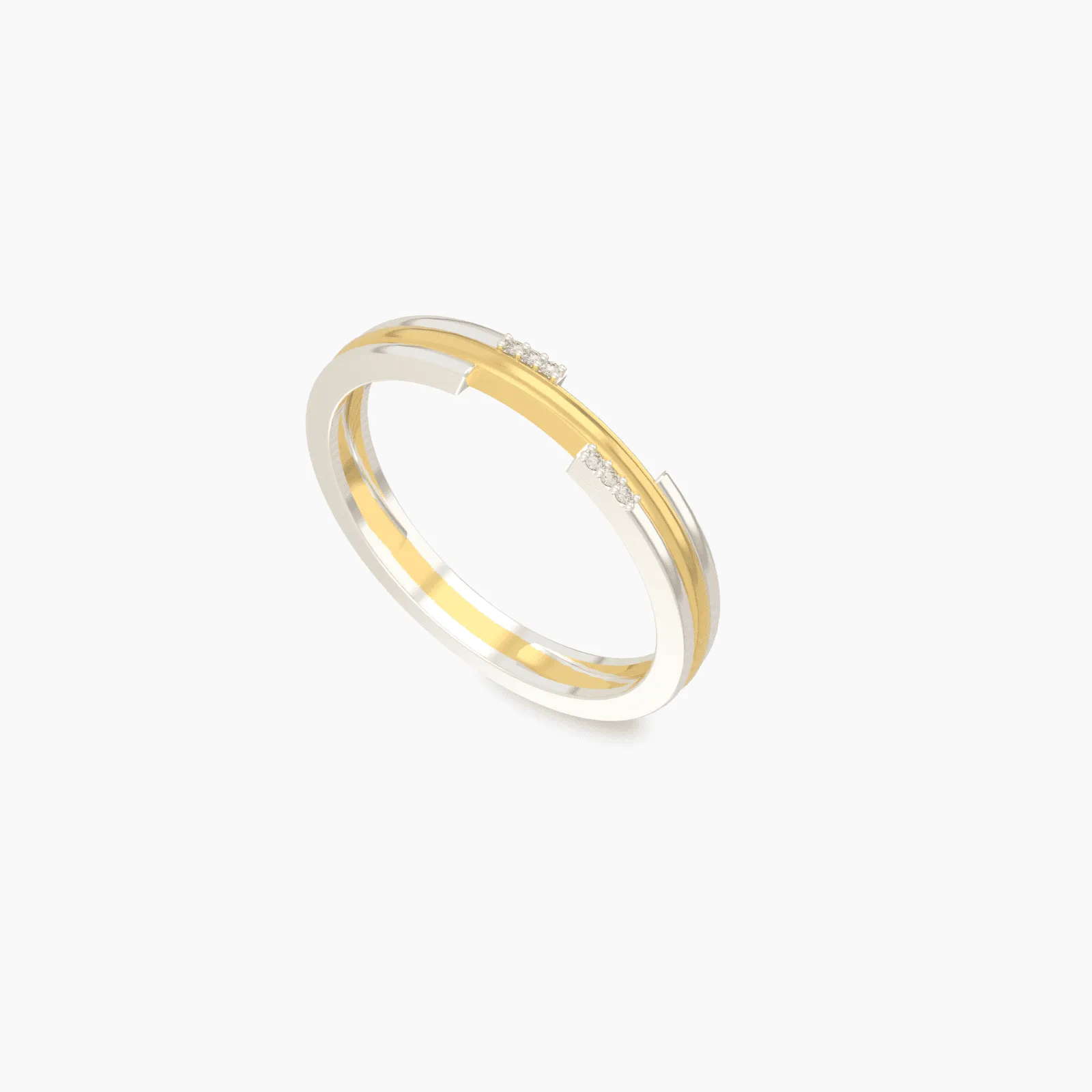Handsome Gold Diamond Ring for Men