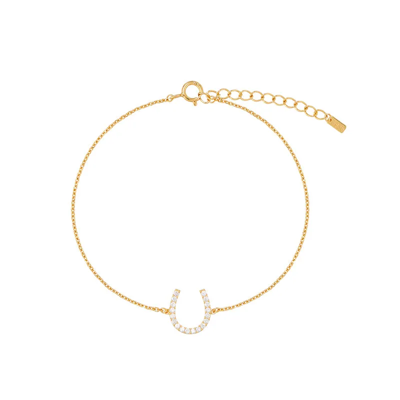 Horseshoe Chain Bracelet- Sterling Silver
