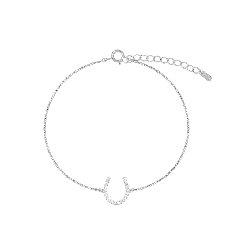 Horseshoe Chain Bracelet- Sterling Silver