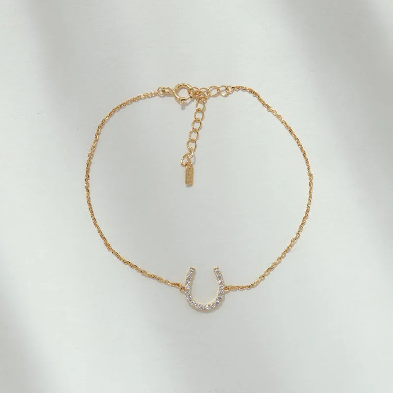 Horseshoe Chain Bracelet- Sterling Silver