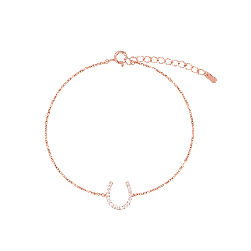 Horseshoe Chain Bracelet- Sterling Silver