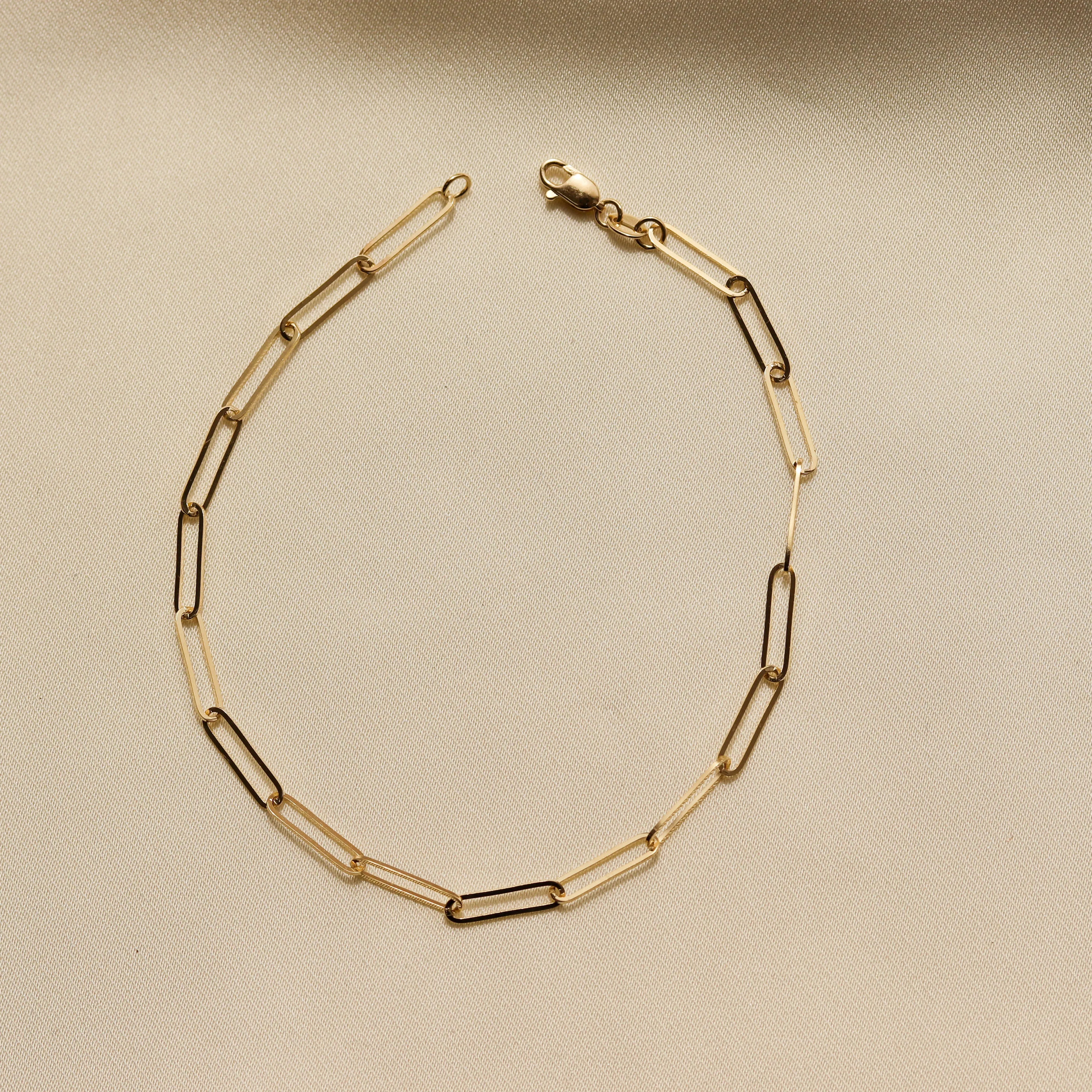 Large Paperclip Anklet