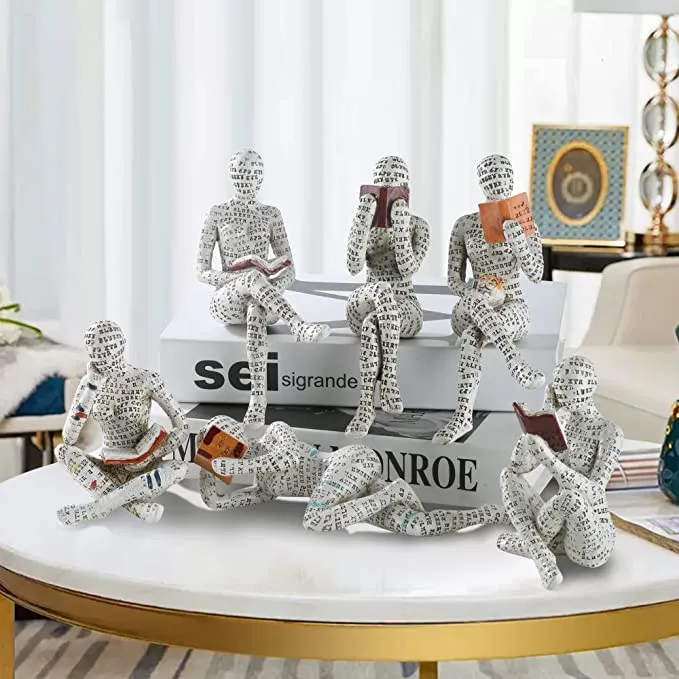 🔥Last Day 49% OFF🔥📚Nordic Modern Reading Woman Statue