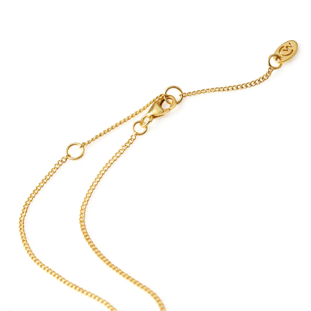 October Birthstone Charm Necklace - Opal