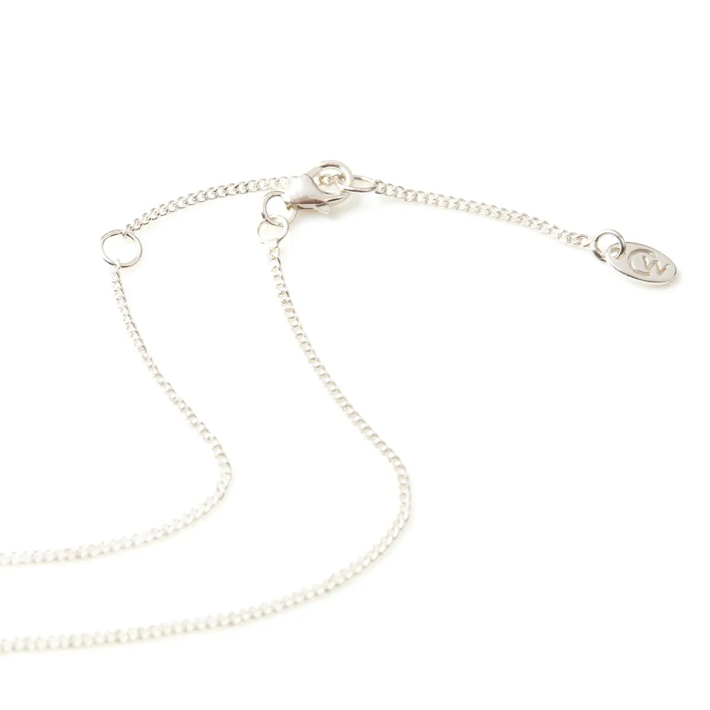 October Birthstone Charm Necklace - Opal