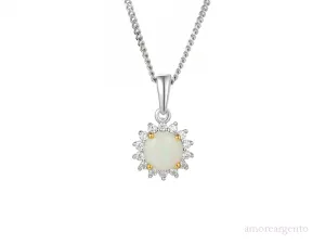 Opal Cluster Necklace
