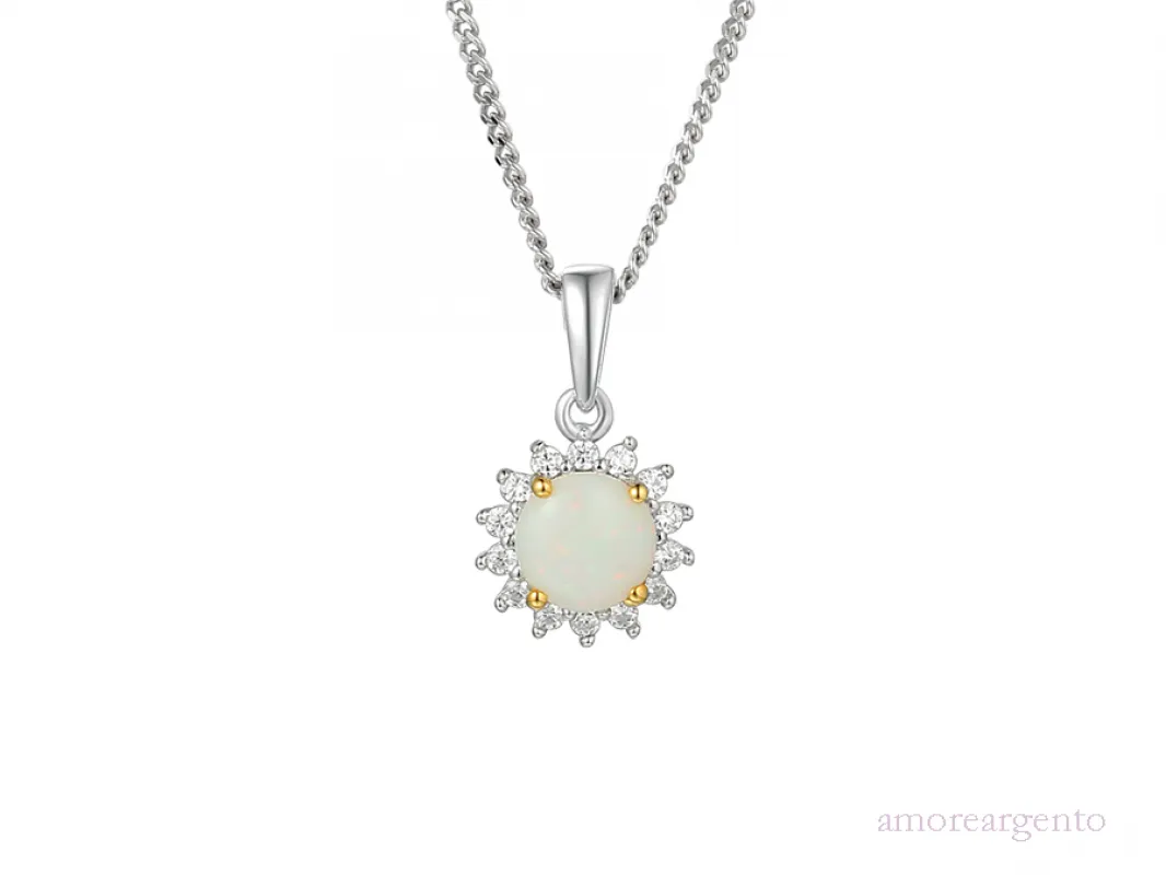 Opal Cluster Necklace