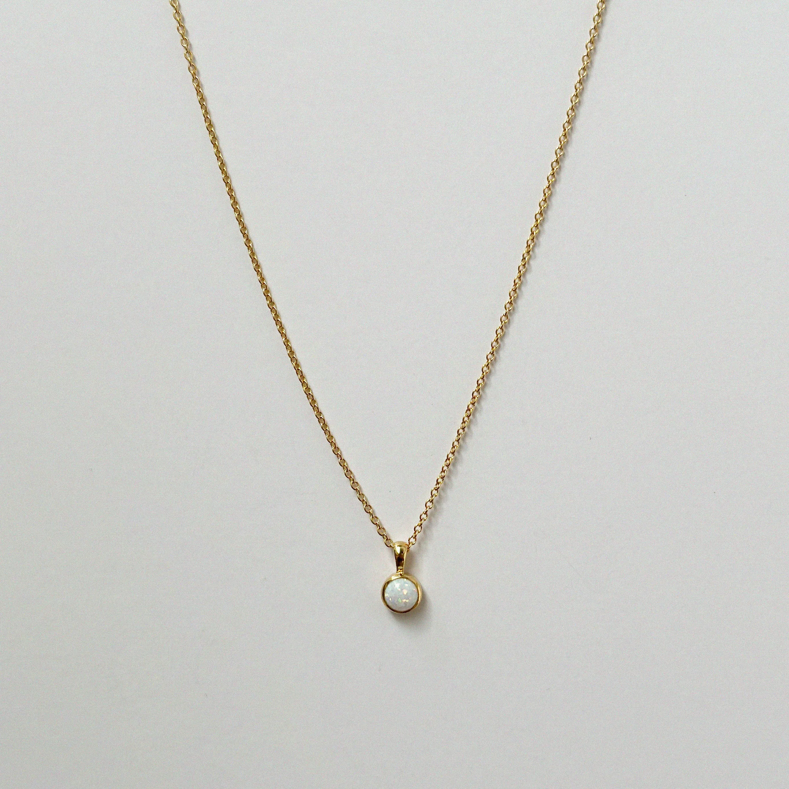 Opal Pendant Necklace (Small)