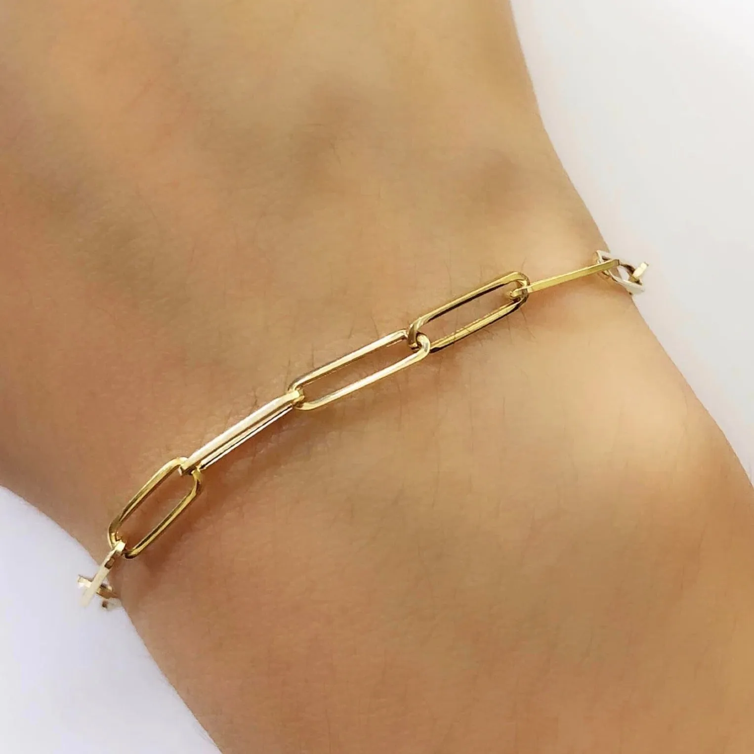 Paperclip Bracelet 18K Gold