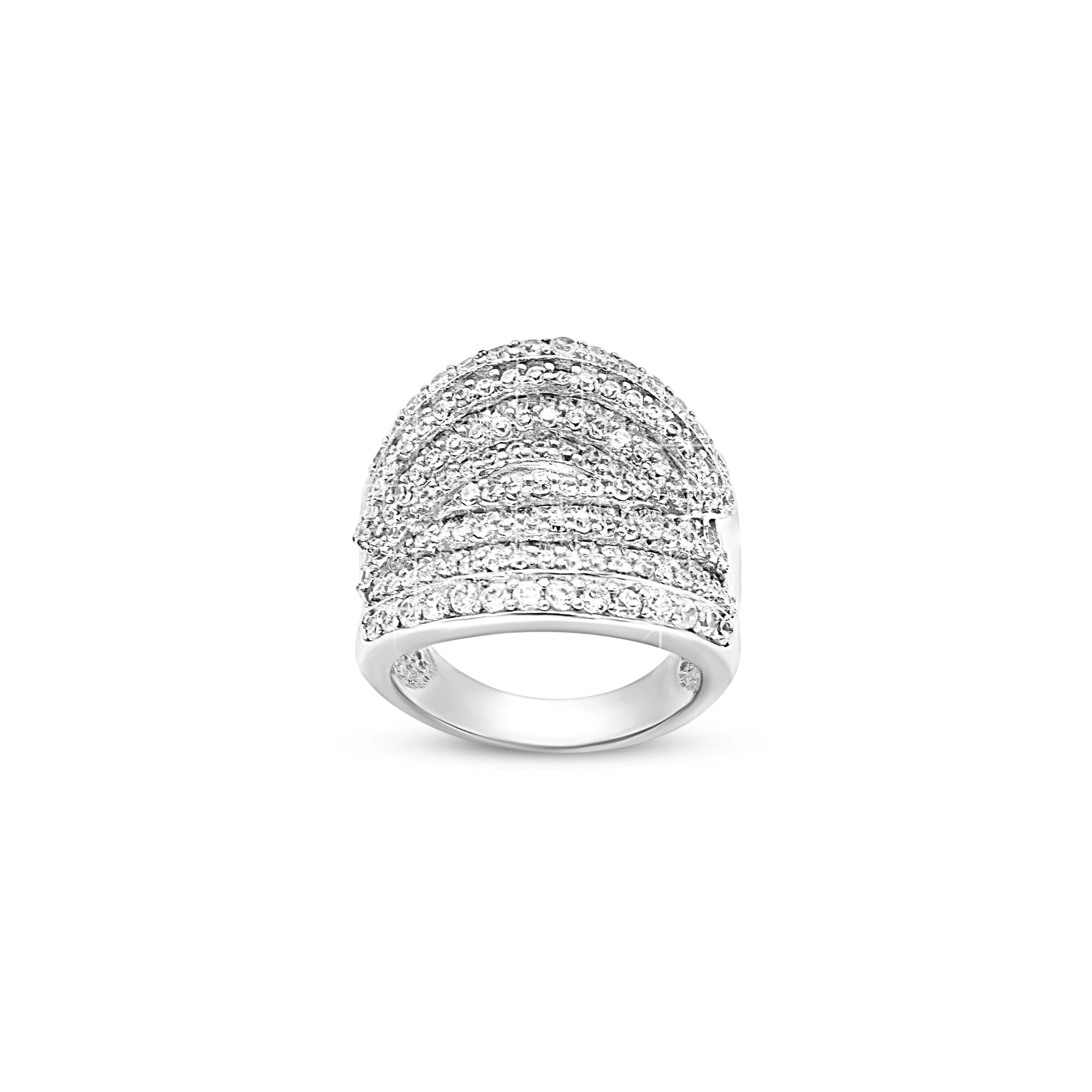 Radiant Wave Sterling Silver Ring