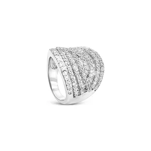 Radiant Wave Sterling Silver Ring