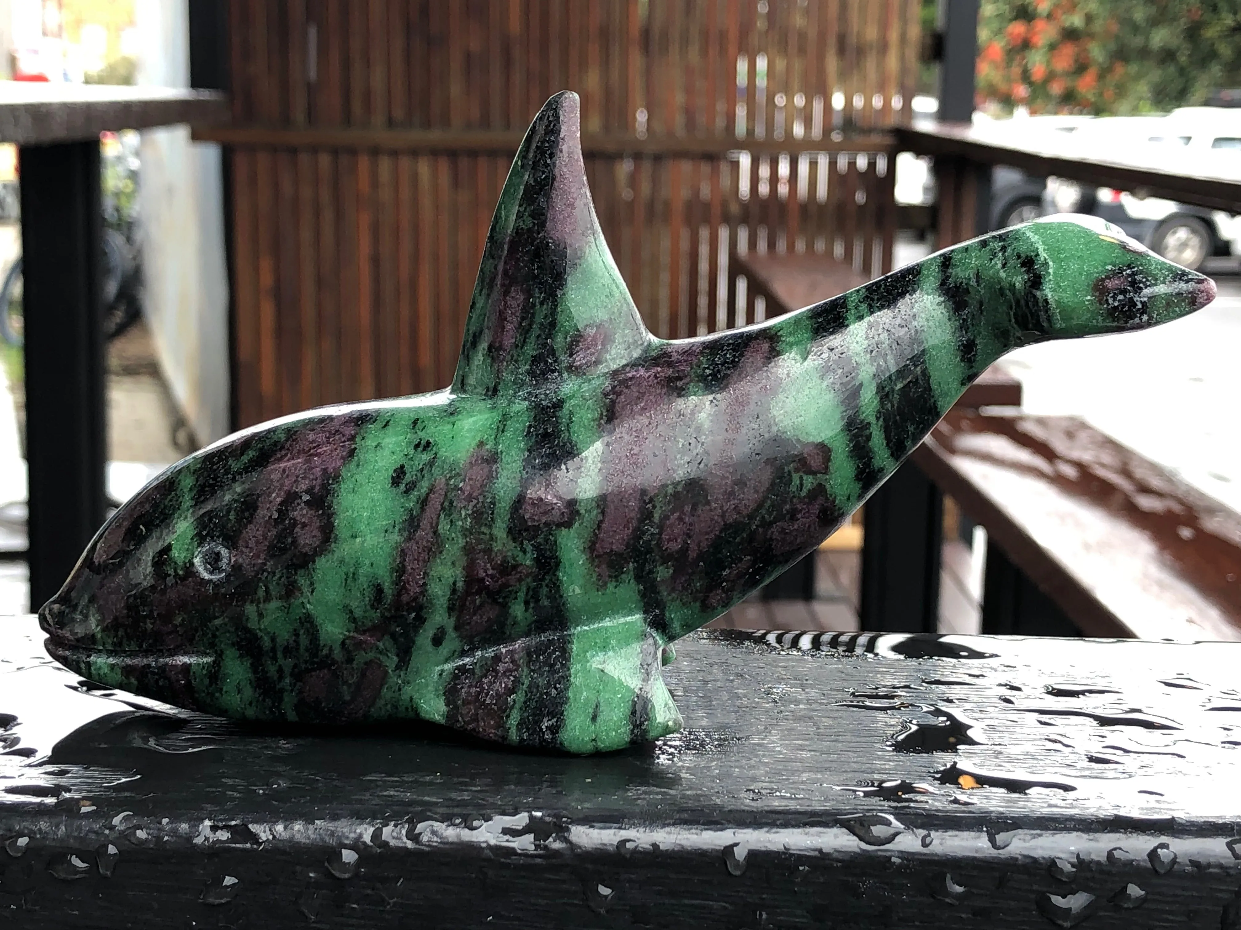 Ruby Zoisite Orca (Killer Whale) [1k1022]