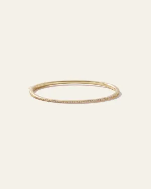 Sparkle Topaz Line Bangle Bracelet
